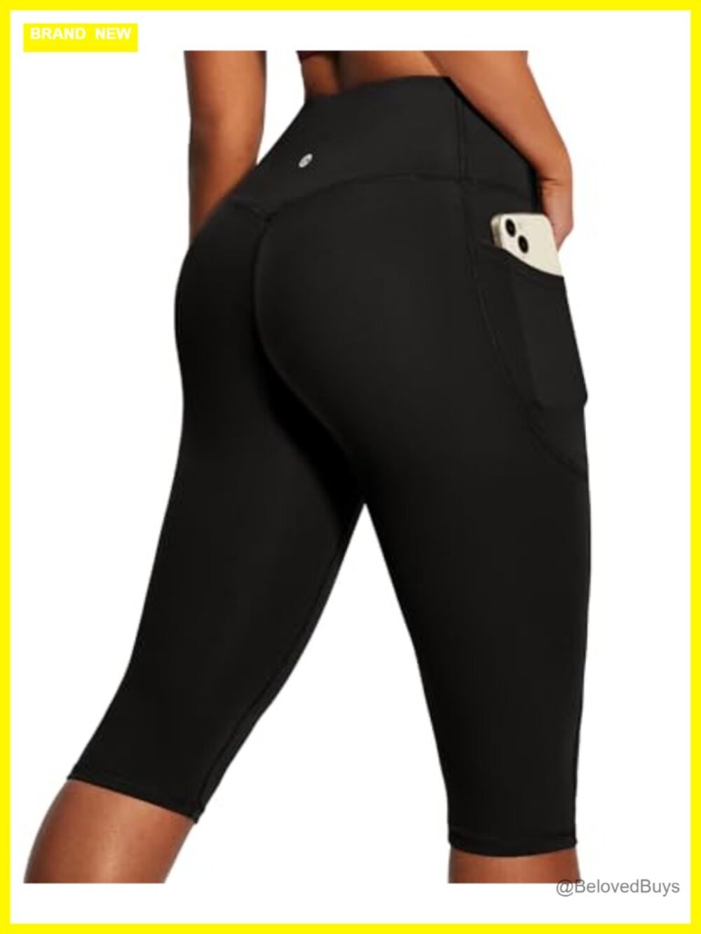 Heathyoga Capri Leggings with Pockets Tummy Control Yoga Pants